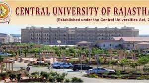 central university of rajasthan recruitment 2022