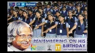 students take cyber suraksha pledge on kalam’s birthday